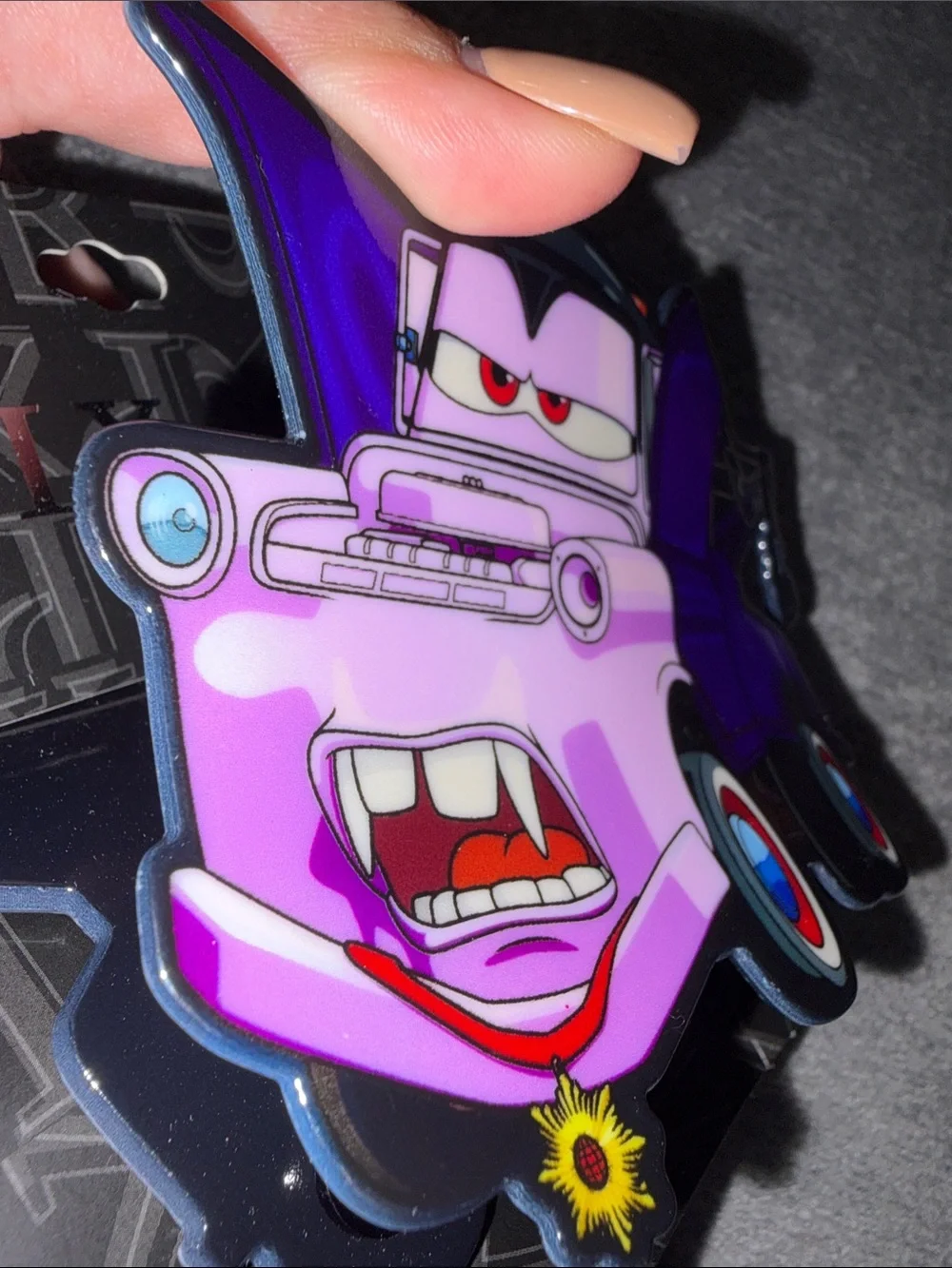 Disney- NWT Pixar Purple Vampire Tow Mater Hair Clip